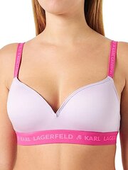 Бюстгальтер Karl Lagerfeld Logo Padded Pastel Lilac 230W2108 545010054 цена и информация | Бюстгальтеры | 220.lv