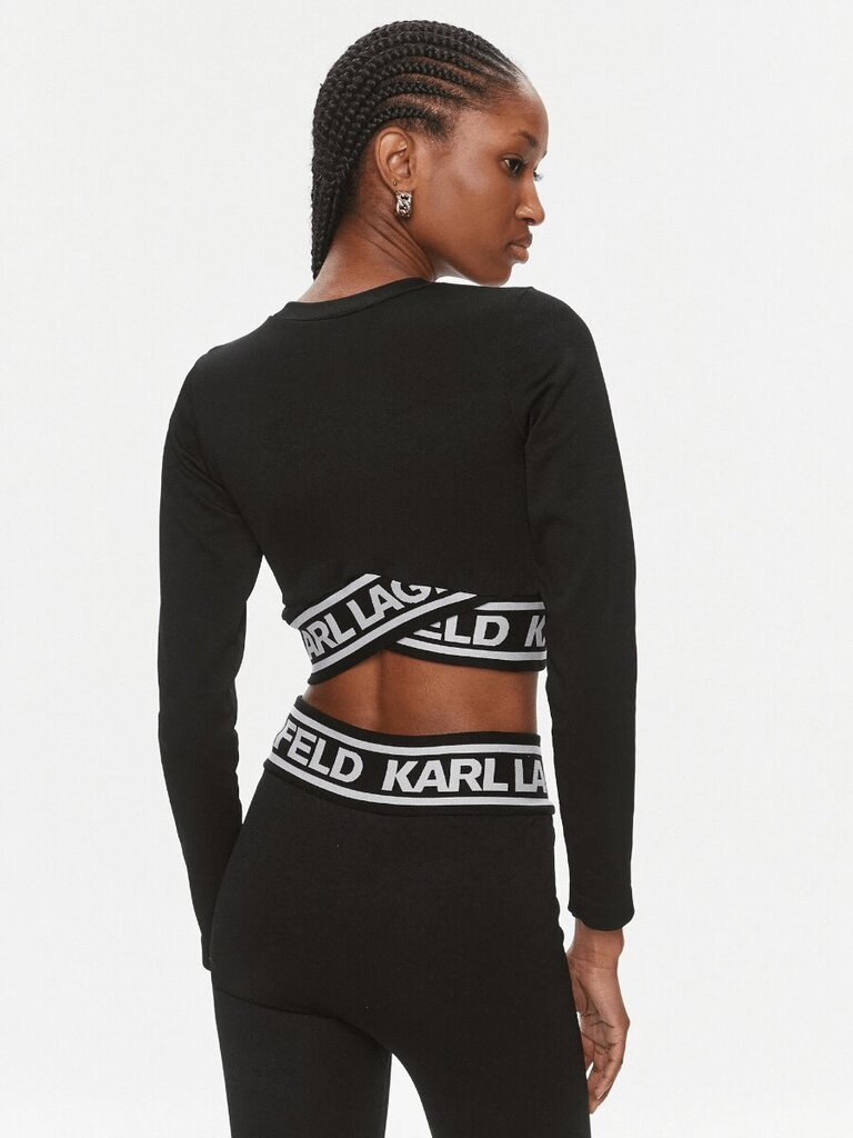 Karl Lagerfeld blūze sievietēm, melna цена и информация | Blūzes, sieviešu krekli | 220.lv