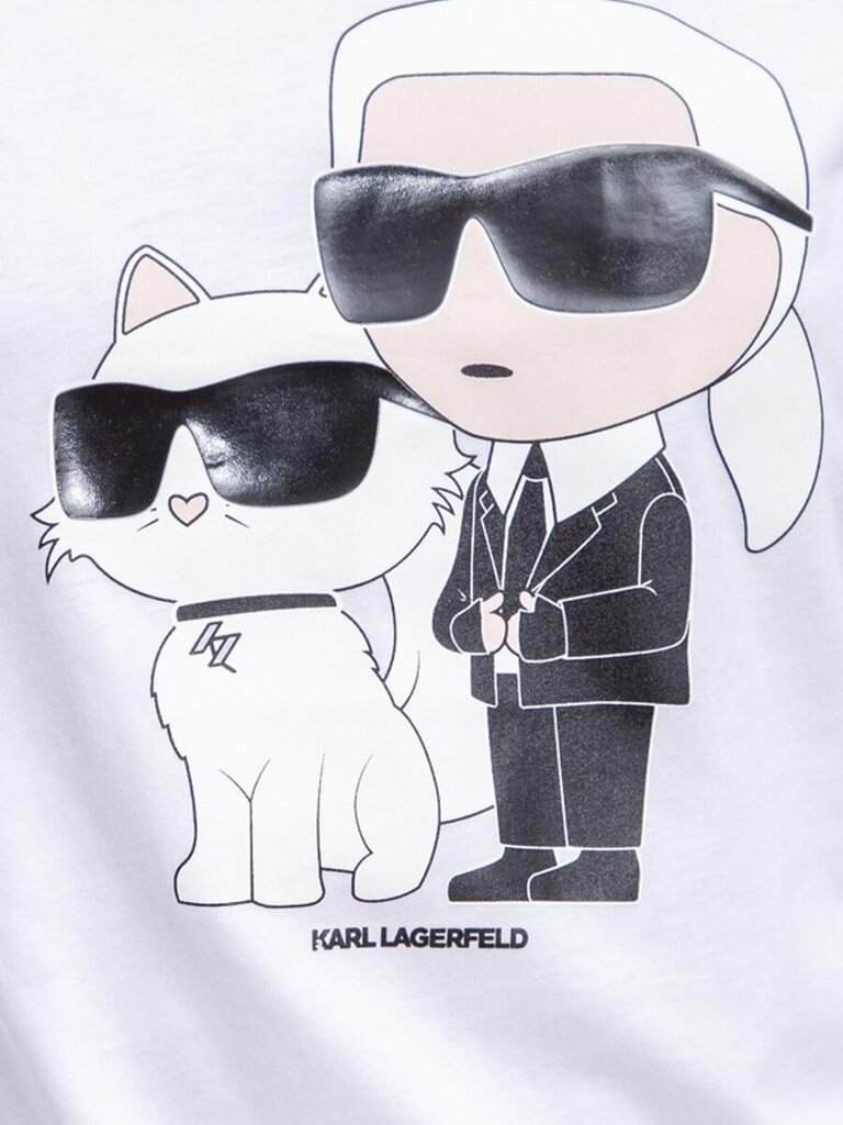 Karl Lagerfeld T-krekls sievietēm, balts cena un informācija | T-krekli sievietēm | 220.lv