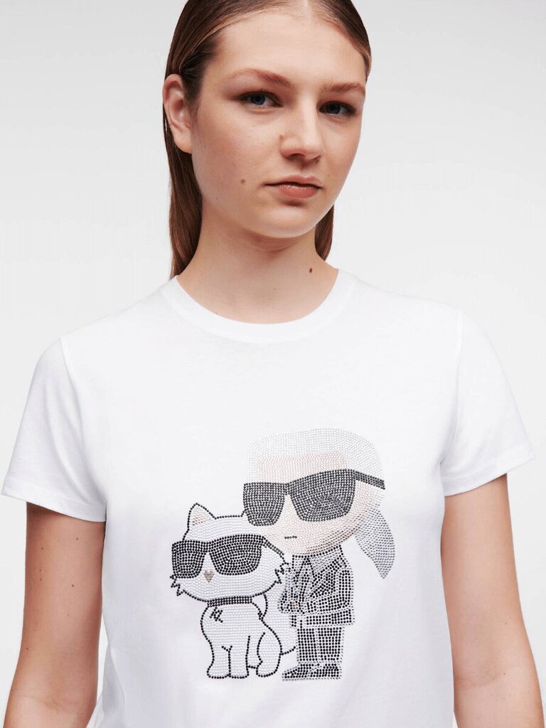 Karl Lagerfeld T-krekls sievietēm, balts цена и информация | T-krekli sievietēm | 220.lv