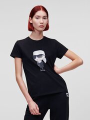 Karl Lagerfeld T-krekls sievietēm, melns cena un informācija | T-krekli sievietēm | 220.lv