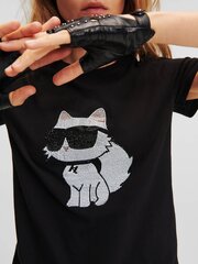 Karl Lagerfeld T-krekls sievietēm, melns cena un informācija | T-krekli sievietēm | 220.lv