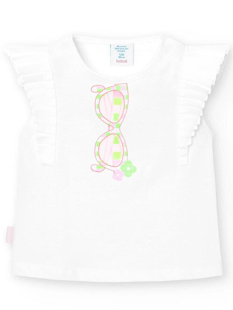 T-krekls meitenēm Boboli 208112, balts cena un informācija | Krekli, bodiji, blūzes meitenēm | 220.lv