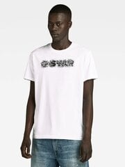 Мужская футболка G-Star Distressed Logo White D24363 C506 110 560023444, белый цена и информация | Мужские футболки | 220.lv