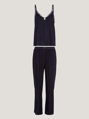 Комплект нижнего белья пижамный комплект Tommy Hilfiger Cami & Long Pants Viscose UW0UW04852BDS 545667881, черный цена и информация | Женские пижамы, ночнушки | 220.lv