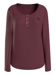 Майка с длинными рукавами Tommy Hilfiger Long Sleeve Henley Tee Rouge цена и информация | Женские футболки | 220.lv