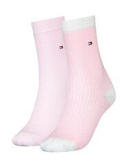 Носки Tommy Hilfiger, Stripe Light Pink, 2 шт цена и информация | Женские носки | 220.lv