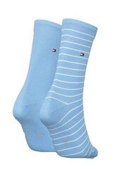 Носки Tommy Hilfiger, Stripe Light Blue Marsh Mallow, 2 шт цена и информация | Женские носки | 220.lv