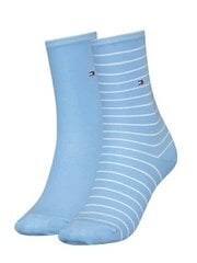 Носки Tommy Hilfiger, Stripe Light Blue Marsh Mallow, 2 шт цена и информация | Женские носки | 220.lv