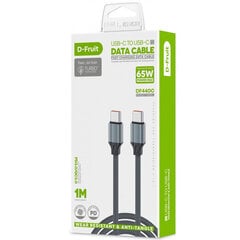 D-Fruit кабель USB - C-USB-C 1 м, серый (DF440C) цена и информация | Кабели для телефонов | 220.lv
