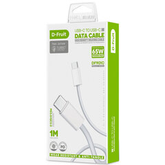D-Fruit кабель USB-C - USB-C 1 м, белый (DF901C) цена и информация | Кабели для телефонов | 220.lv