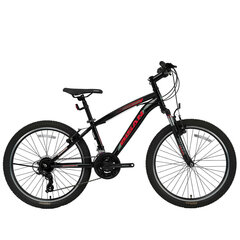 Pilsētas velosipēds zēniem Bisan MTS4600 VB 24, melns cena un informācija | Velosipēdi | 220.lv