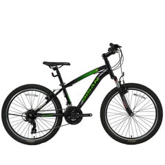 Подростковый велосипед Bisan 24 MTS4600 VB (PR10010448) черный/зеленый цена и информация | Велосипеды | 220.lv