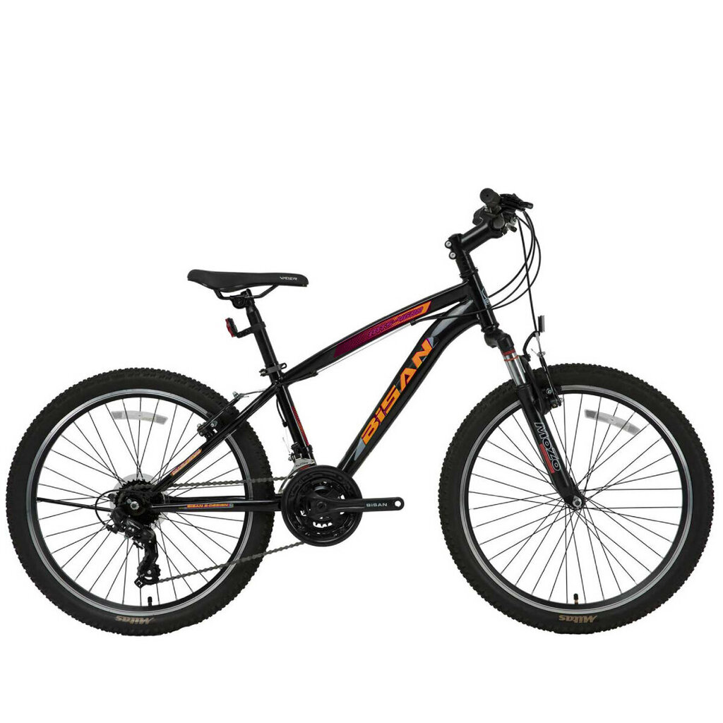 Pilsētas velosipēds zēniem Bisan MTS4600 VB 24, melns цена и информация | Velosipēdi | 220.lv