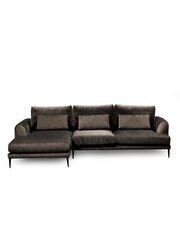 Диван BELLUS Cofee 3Div Left+Metal Leg15Black цена и информация | Угловые диваны | 220.lv