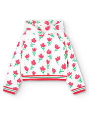 Свитшот BOBOLI Flowers Off White 418160 520239268 цена и информация | Свитеры, жилетки, пиджаки для девочек | 220.lv