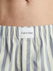 Calvin Klein biksītes vīriešiem Boxer Slim 000NB3322AGPD 545667676, zils/balts cena un informācija | Vīriešu apakšbikses | 220.lv