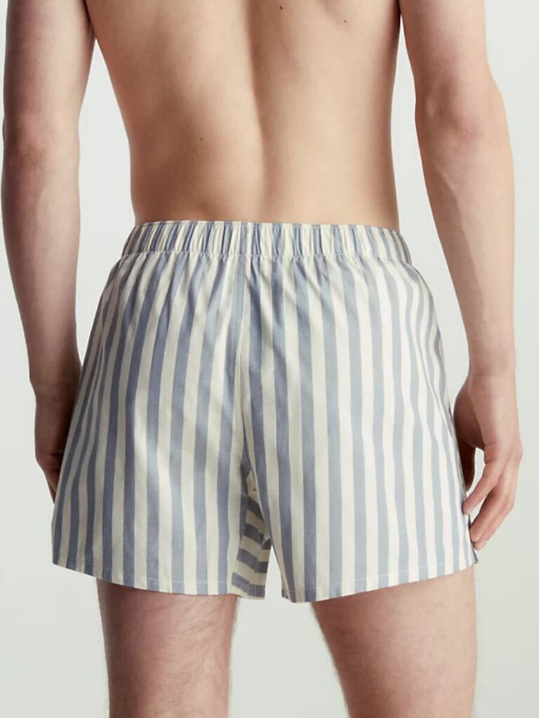 Calvin Klein biksītes vīriešiem Boxer Slim 000NB3322AGPD 545667676, zils/balts cena un informācija | Vīriešu apakšbikses | 220.lv