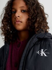Calvin Klein jaka meitenēm IG0IG02056BEH, melna cena un informācija | Virsjakas un mēteļi meitenēm | 220.lv