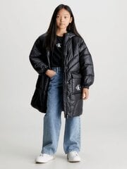 Calvin Klein куртка для девочек IG0IG02238BEH, черная цена и информация | Куртки, пальто для девочек | 220.lv