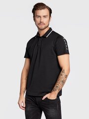 Guess Jeans polo krekls vīriešiem M2YP25 KARS0 JBLK 563936957, melns цена и информация | Мужские футболки | 220.lv