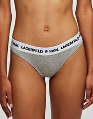 Karl Lagerfeld biksītes sievietēm Logo Thong 545003351, pelēkas цена и информация | Трусики | 220.lv