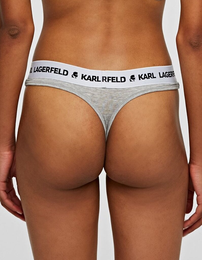 Karl Lagerfeld biksītes sievietēm Logo Thong 545003351, pelēkas цена и информация | Sieviešu biksītes | 220.lv