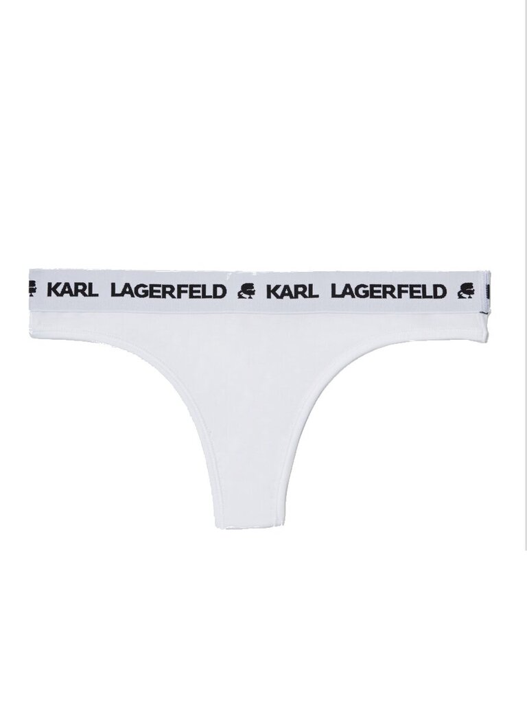 Karl Lagerfeld biksītes sievietēm Logo Thong White 545009653, baltas cena un informācija | Sieviešu biksītes | 220.lv