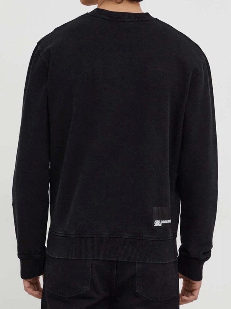 Karl Lagerfeld Jeans džemperis vīriešiem Black Garment Dyed 240D1802 563760208, melns цена и информация | Vīriešu jakas | 220.lv
