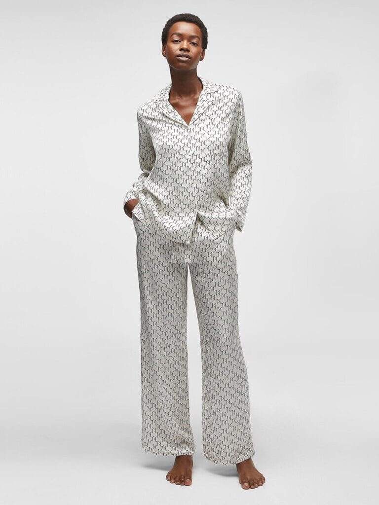Karl Lagerfeld pidžama sievietēm Monogramma 545009659, balta cena un informācija | Naktskrekli, pidžamas | 220.lv