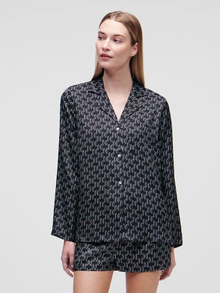 Karl Lagerfeld pidžama sievietēm Monogramma 545009814, melna cena un informācija | Naktskrekli, pidžamas | 220.lv
