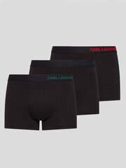 Боксеры Karl Lagerfeld Hip Logo Trunk 3 Pack Black 230M2100 999 545009690 цена и информация | Мужские трусы | 220.lv