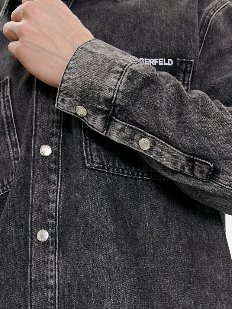 Krekls vīriešiem Karl Lagerfield Jeans 240D1600 563760107, pelēks cena un informācija | Vīriešu krekli | 220.lv