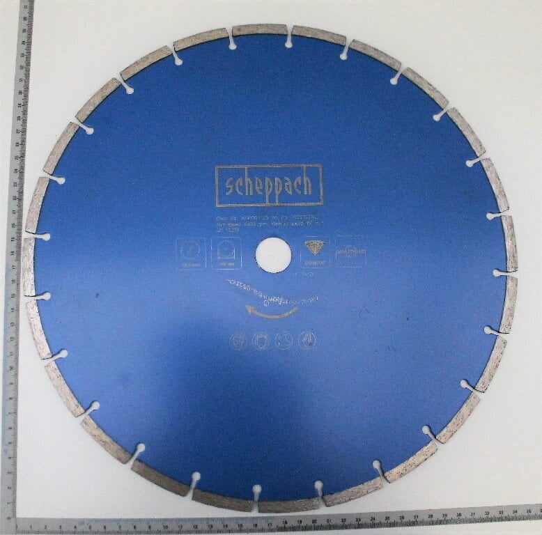 Dimanta griešanas disks Ø350x25,4 mm Scheppach cena un informācija | Zāģi, ripzāģi | 220.lv