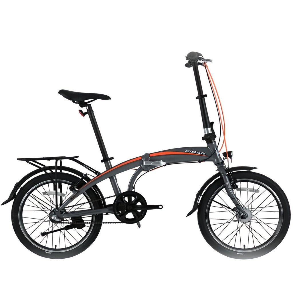 Universāls saliekamais velosipēds Bisan 20 FX3500 NX3, pelēks/oranžs cena un informācija | Velosipēdi | 220.lv