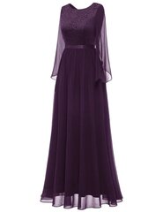 Длинное женское платье DressTells, фиолетовое цена и информация | Платья | 220.lv