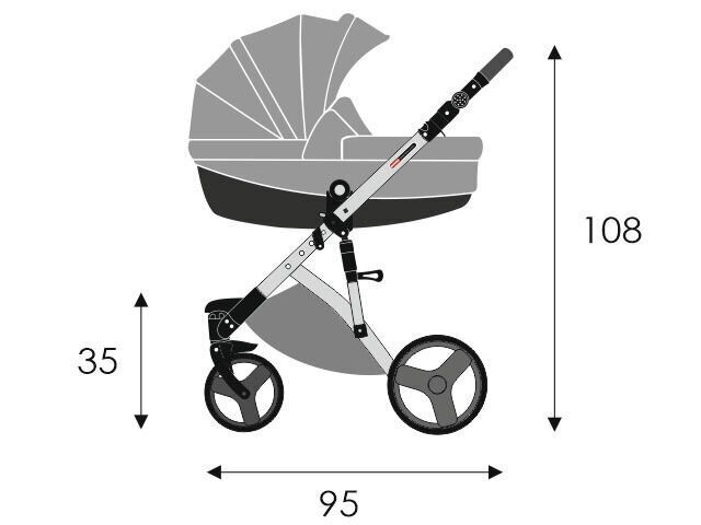 Universālie rati Lonex Carello 2in1 04, blue цена и информация | Bērnu rati | 220.lv