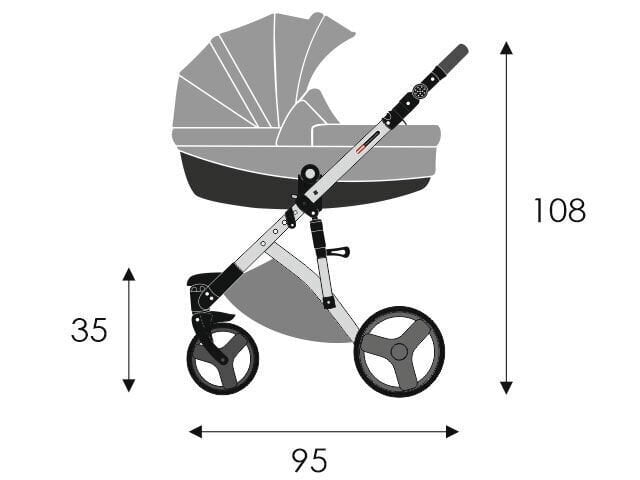 Universālie rati Lonex Carello 2in1 01, sandy flowers цена и информация | Bērnu rati | 220.lv