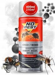 No-Pest dūmu bumba pret odiem, mušām 0,4 kg, 400 ml cena un informācija | Līdzekļi pret odiem un ērcēm | 220.lv