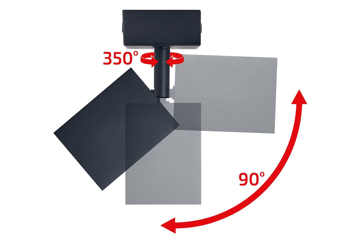 Virsmā montējams halogēna sienas/galda gaismeklis LED Quantus x4 cena un informācija | Griestu lampas | 220.lv