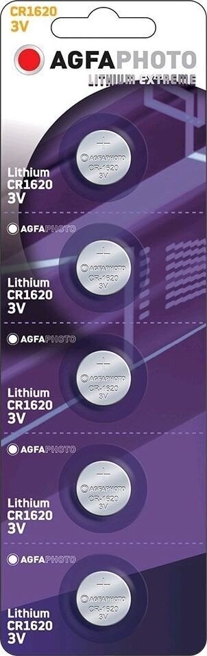 AgfaPhoto Elements CR1620 Lithium, 5gab. цена и информация | Baterijas | 220.lv