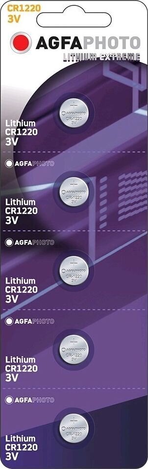 AgfaPhoto Elements CR1220 Lithium, 5gab. cena un informācija | Baterijas | 220.lv