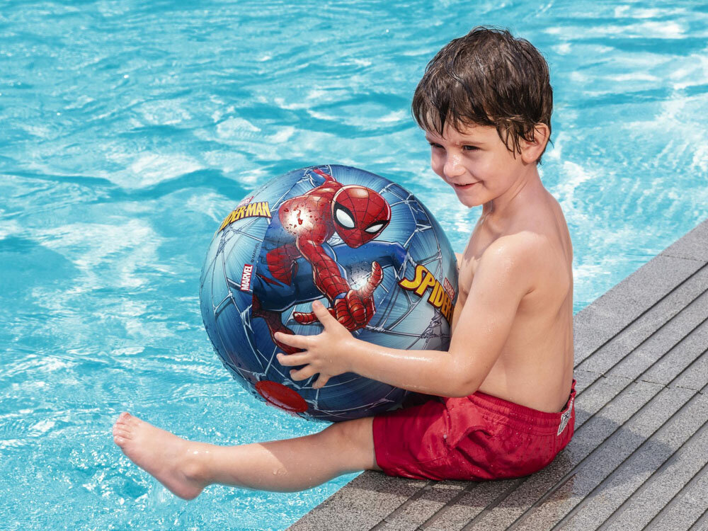 Piepūšamā bumba Bestway Spiderman, 51 cm цена и информация | Ūdens, smilšu un pludmales rotaļlietas | 220.lv