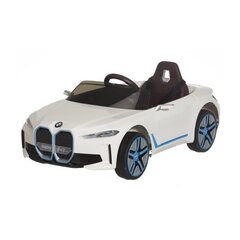 Bērnu elektroauto BMW i4 12V 2.4G, balts cena un informācija | Bērnu elektroauto | 220.lv