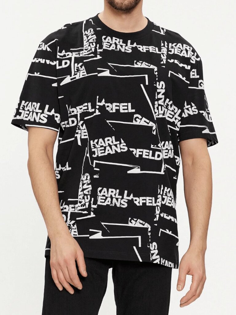 T-krekls vīriešiem Karl Lagerfeld, melns цена и информация | Vīriešu T-krekli | 220.lv