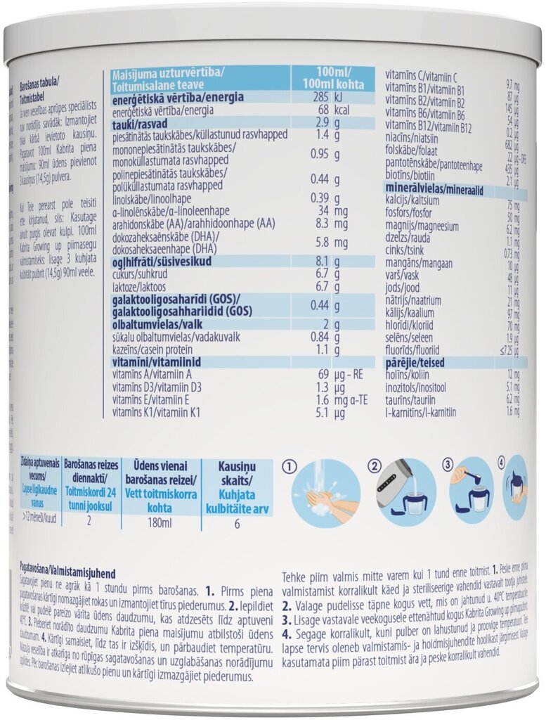 Piena maisījums Kabrita 3, 12 mēn+, 400 g цена и информация | Piena maisījumi (6+ mēn.) | 220.lv