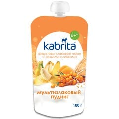 Фруктовое пюре Kabrita® из злаков и со сливками из козьего молока «Многозлаковый пудинг» для детей с 6 месяцев. 100г x6 коробочек цена и информация | Пюре | 220.lv