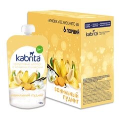 Фруктовое пюре Kabrita® из злаков и со сливками из козьего молока «Ванильный пудинг» для детей с 8 месяцев X6 коробочек цена и информация | Пюре | 220.lv