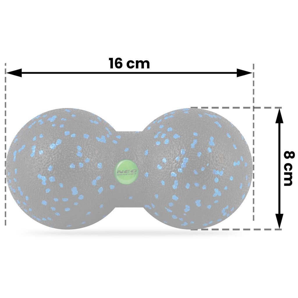 Jogas bumba Neo-Sport NS-966, 8x8x16 cm, melna/zila cena un informācija | Jogas preces | 220.lv