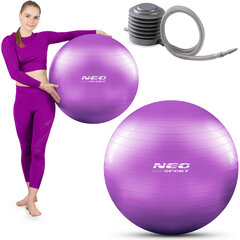Vingrošanas bumba ar pumpi Neo Sport NS-951, 65 cm, violeta cena un informācija | Vingrošanas bumbas | 220.lv